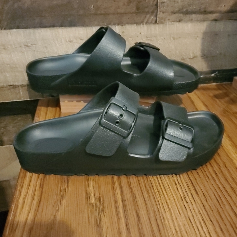 Birkenstock Arizona Essentials EVA Unisex Sandals Black Sz 39 US M 6.5 W 8.5 EUC - Picture 3 of 14
